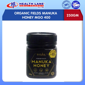 ORGANIC FIELDS MANUKA HONEY MGO 400+ 250GM